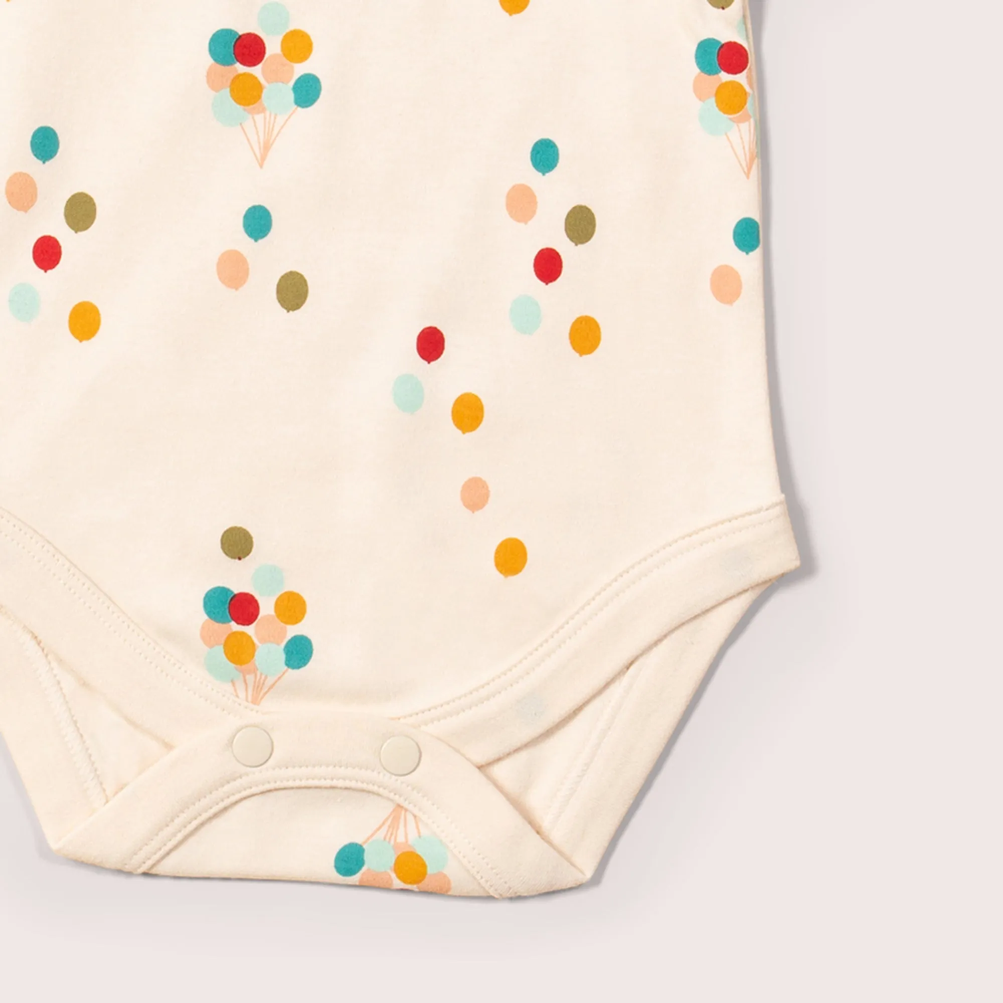 Rainbow Balloons Organic Baby Bodysuit Set - 2 Pack