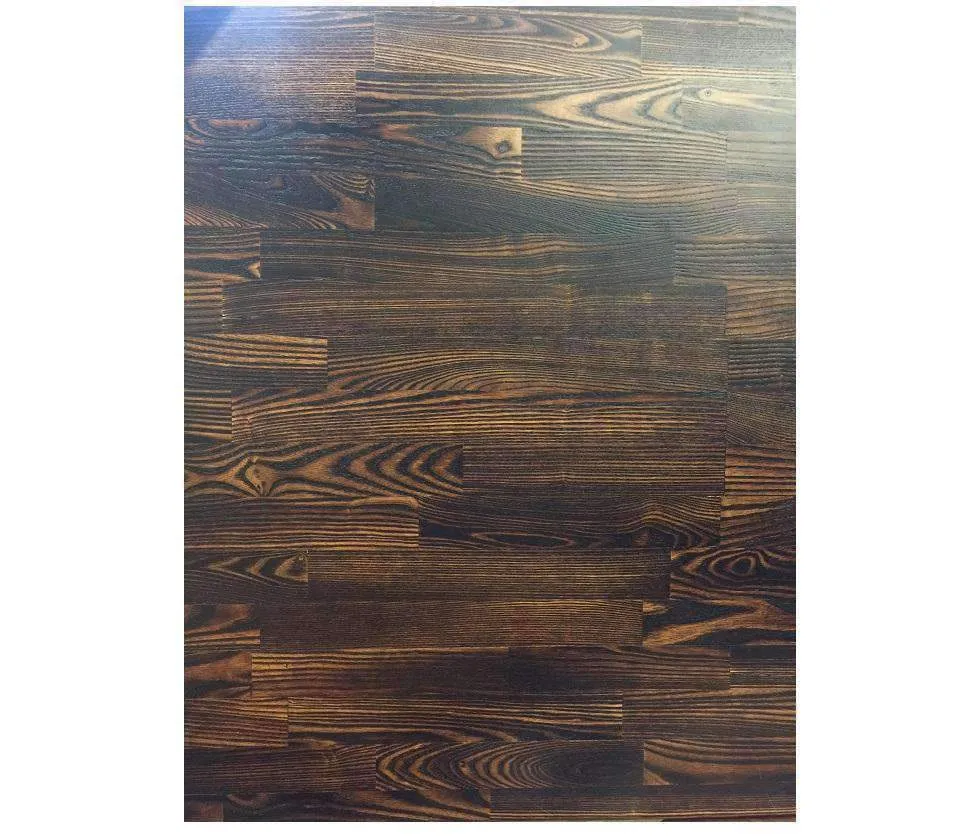 Smoked Carbon Ash Wood Restaurant Table Tops