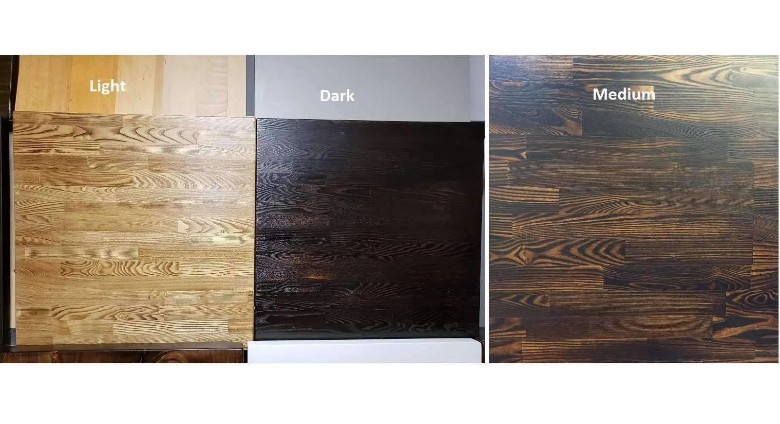 Smoked Carbon Ash Wood Restaurant Table Tops