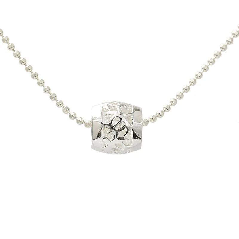 Sterling Silver Cut Out Honu (Hawaiian Turtle) Barrel Pendant (S/M) (Chain Sold Separately)