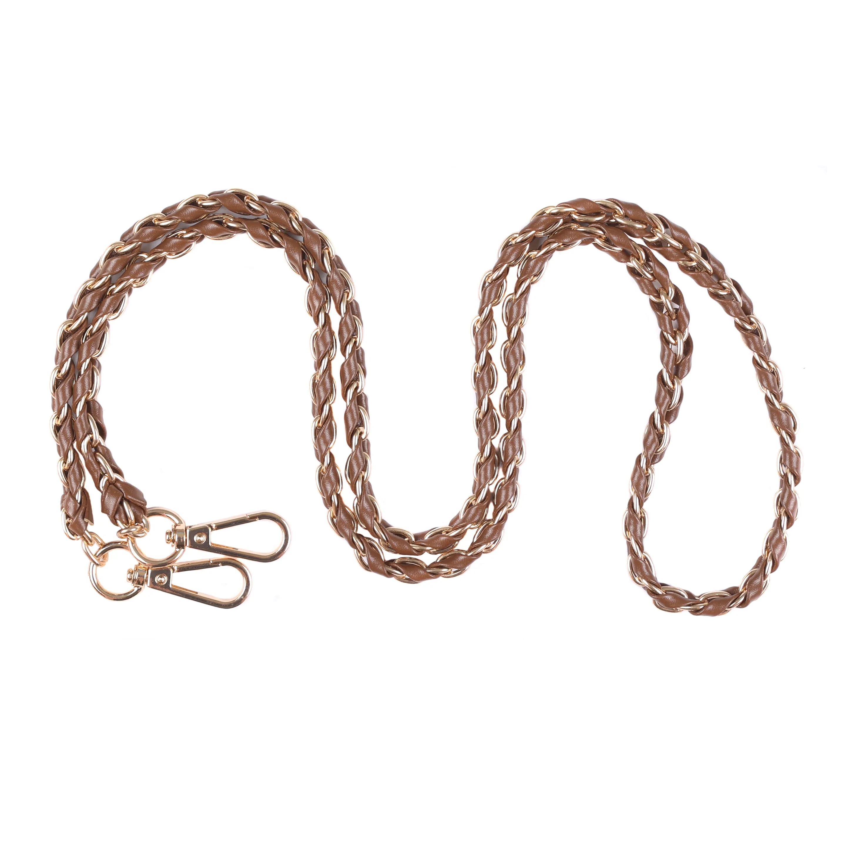 Strap Gold Chain Cocoa Weave