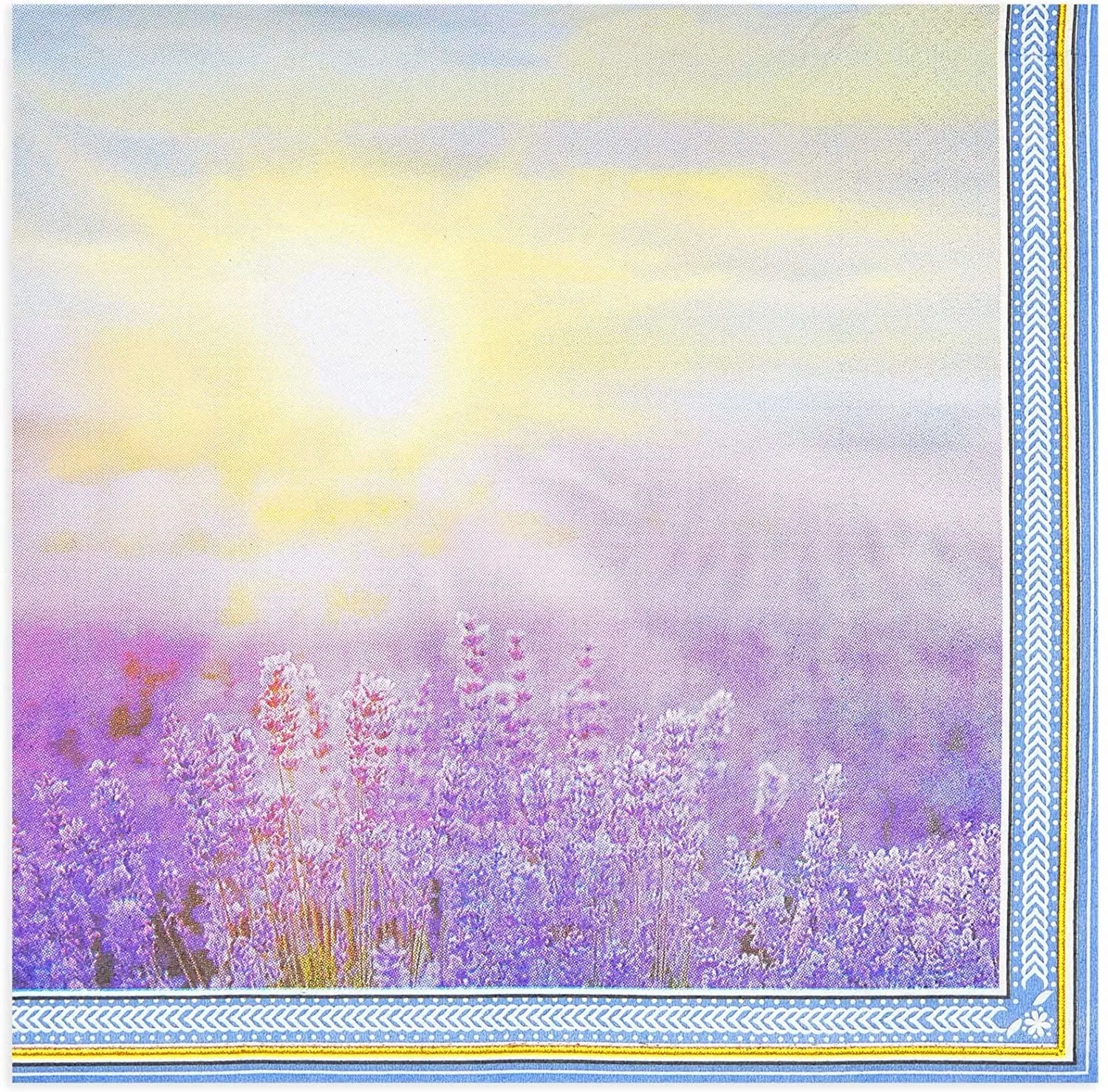 Sunset Paper Napkins (Lavender, 6.5 x 6.5 In, 150 Pack)