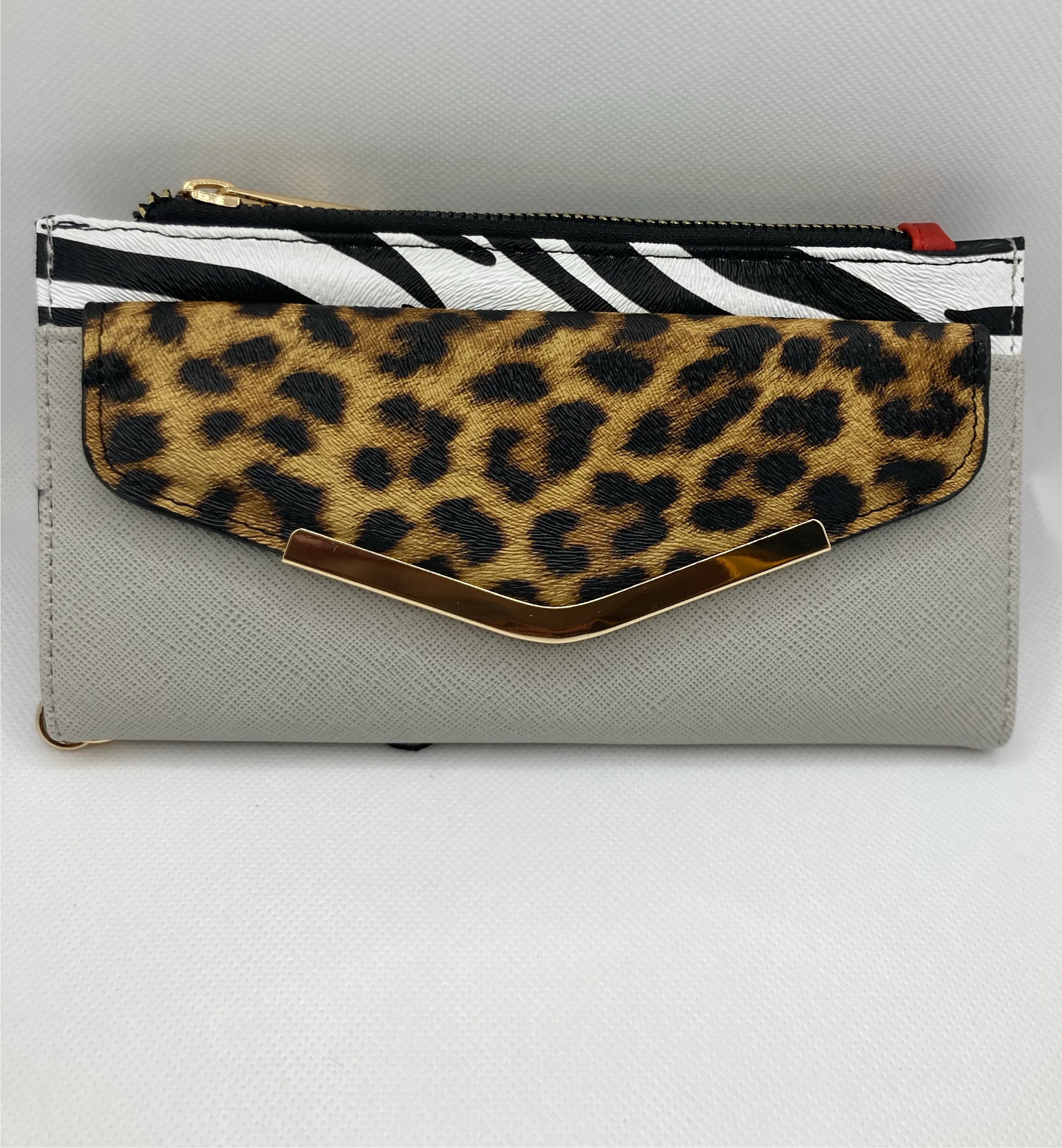 “Tawny” Animal Instincts Wallet- Grey