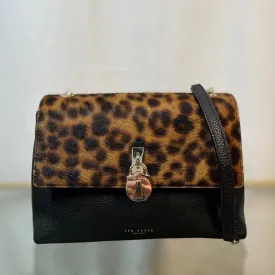 TED BAKER Cliara Leopard Calf Hair Crossbody