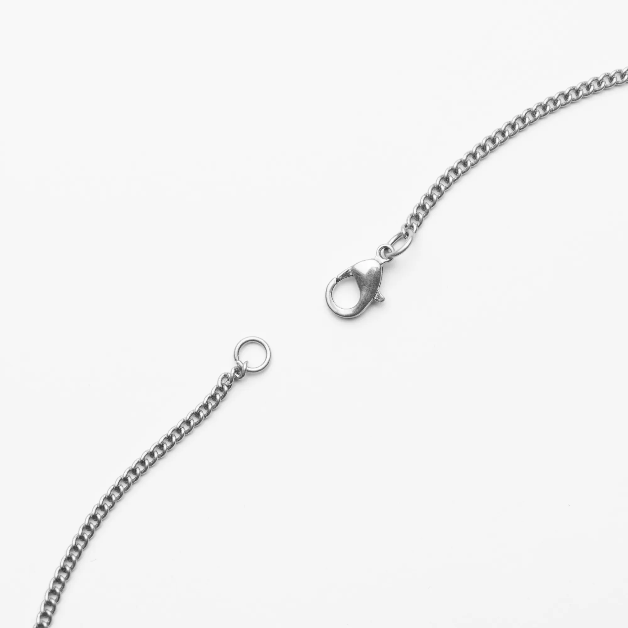 Textured Cross Pendant Necklace | Silver