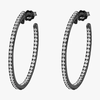 The Diamond Hoop Earrings