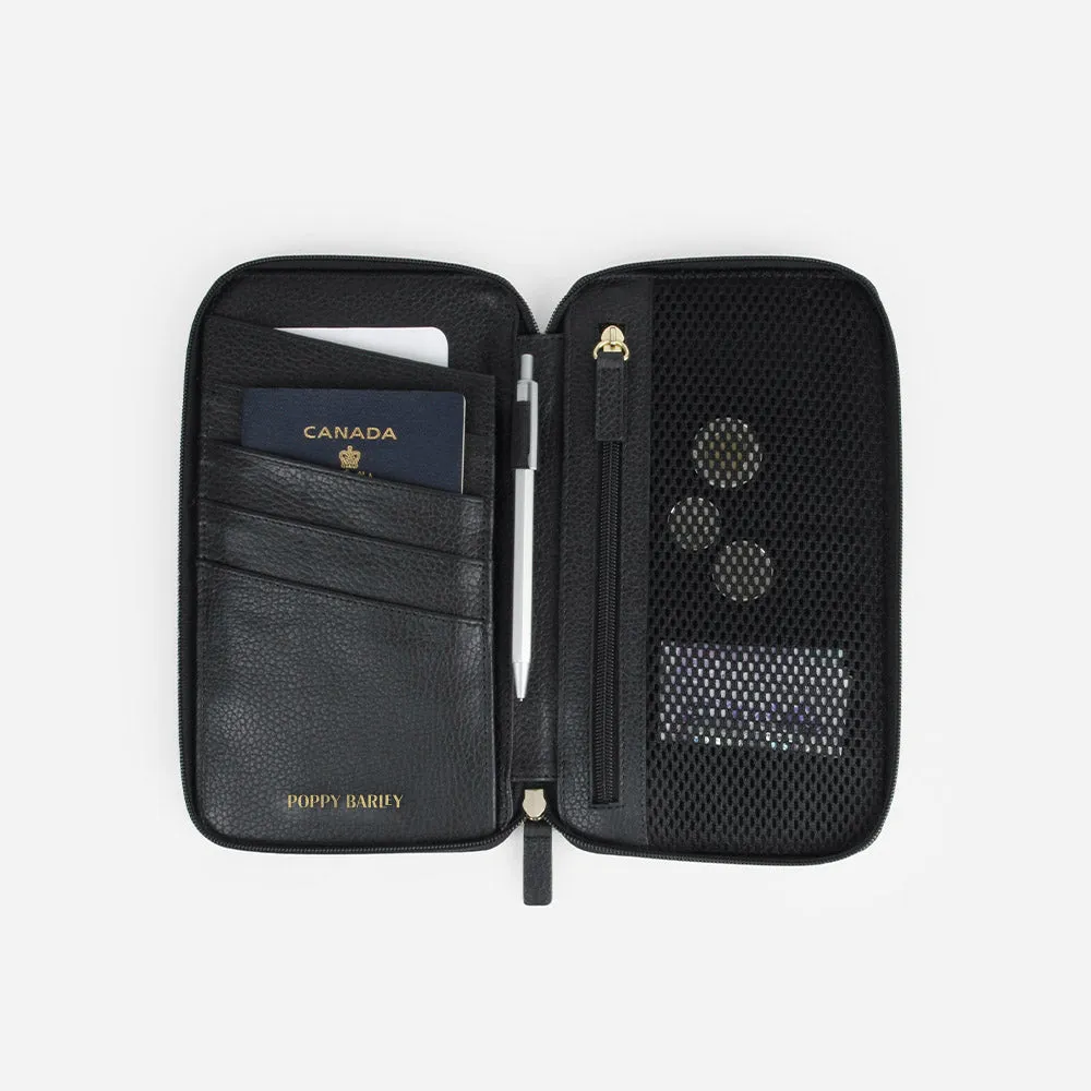 The Four Person Family Passport Holder Black Pebble