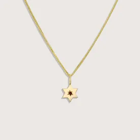 The Gaza envelope Shield Star Of David Gold pendant