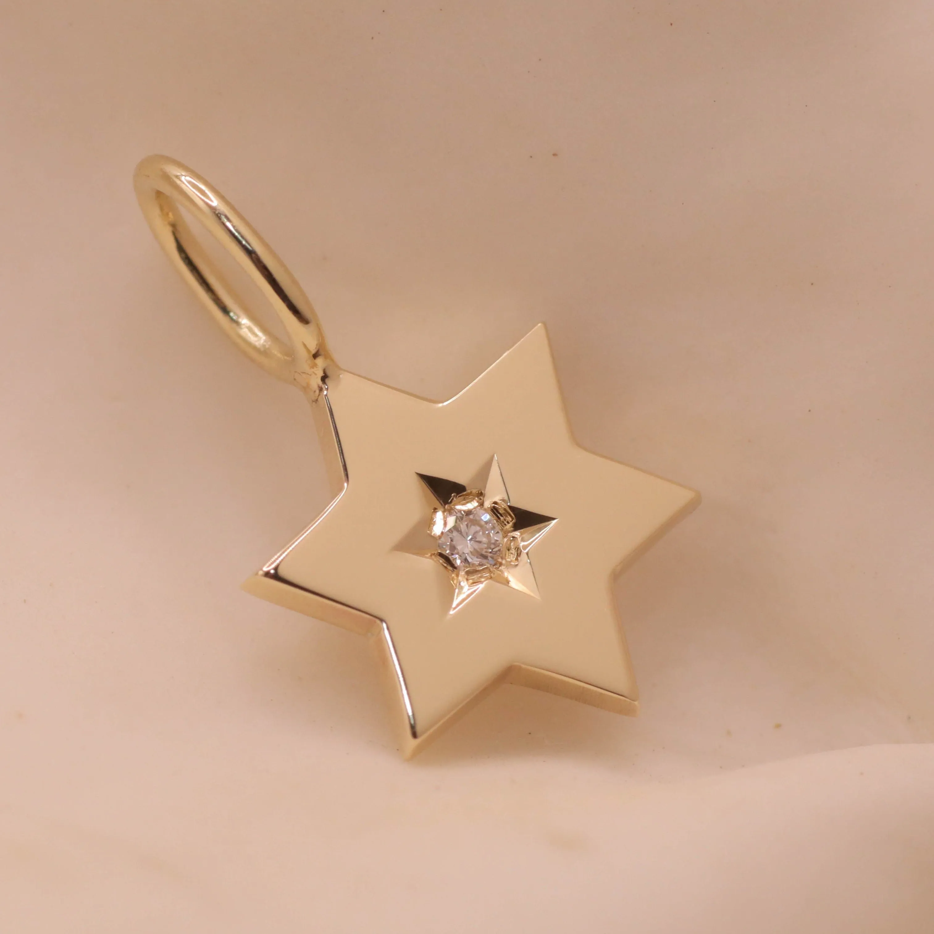 The Gaza envelope Shield Star Of David Gold pendant