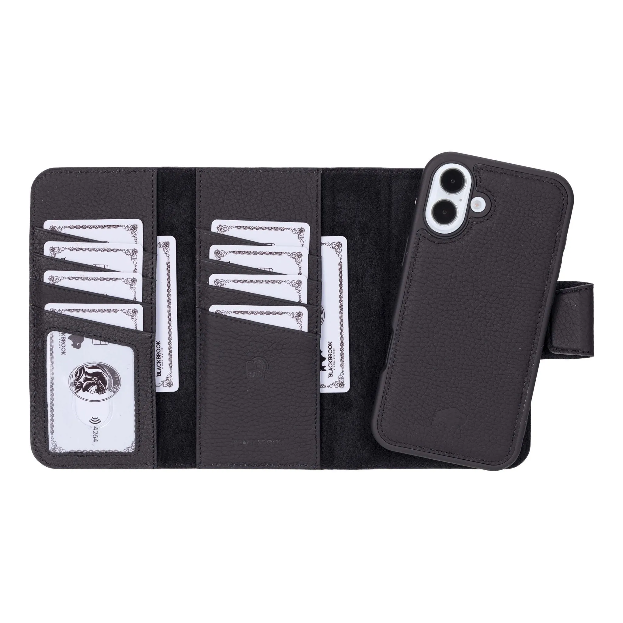 Tudor iPhone 16 Plus Wallet Case, Pebble Black