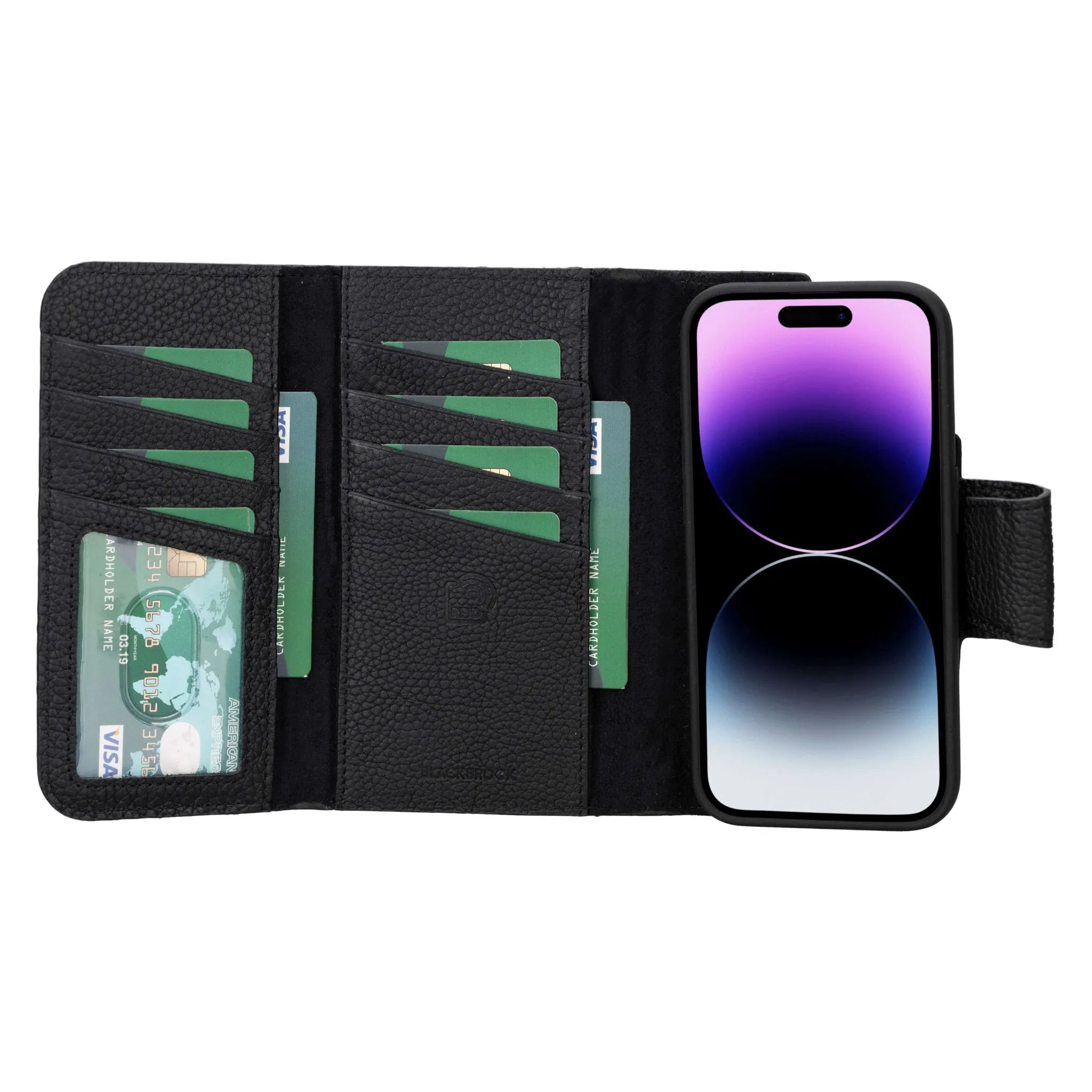 Tudor iPhone 16 Pro Wallet Case, Pebble Black