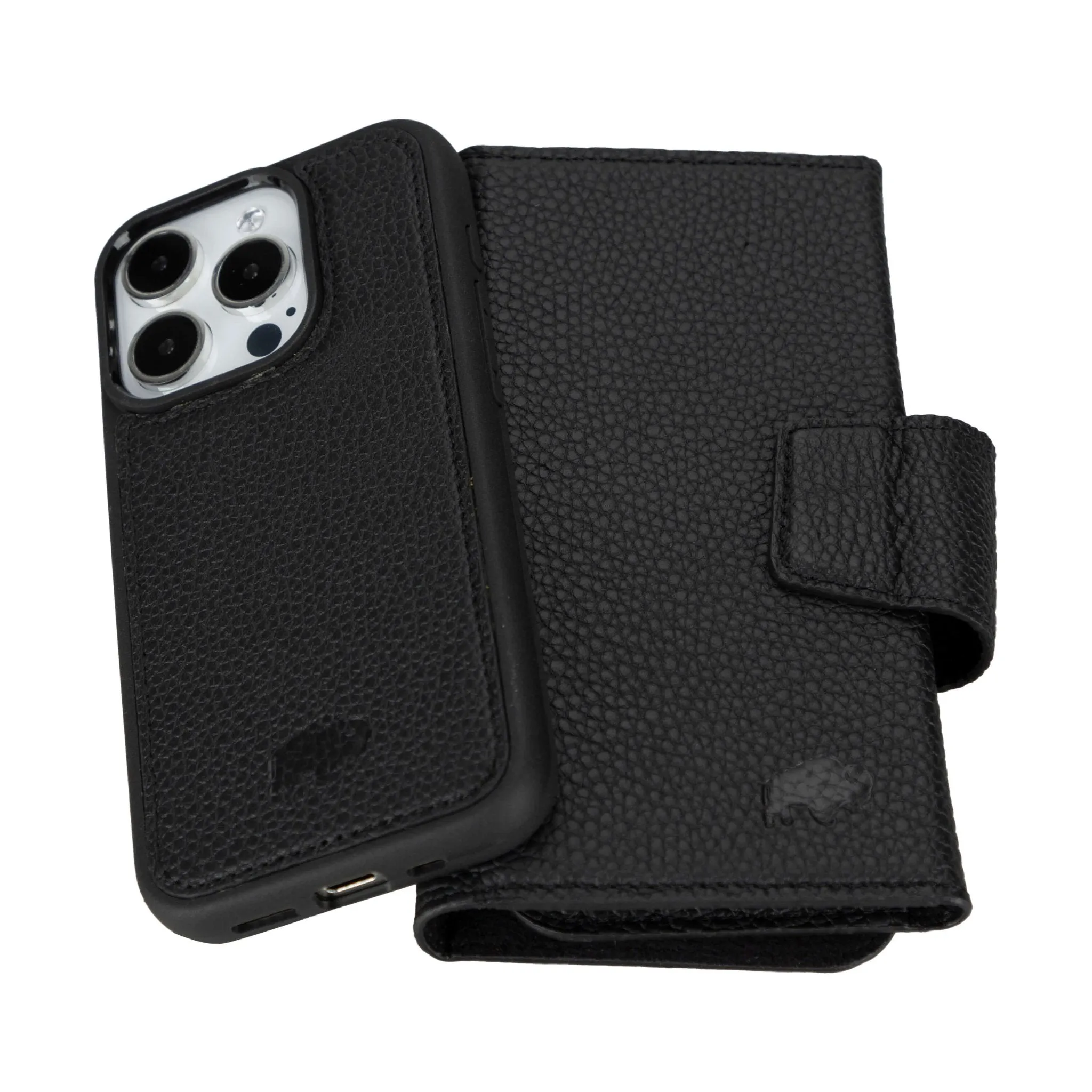 Tudor iPhone 16 Pro Wallet Case, Pebble Black