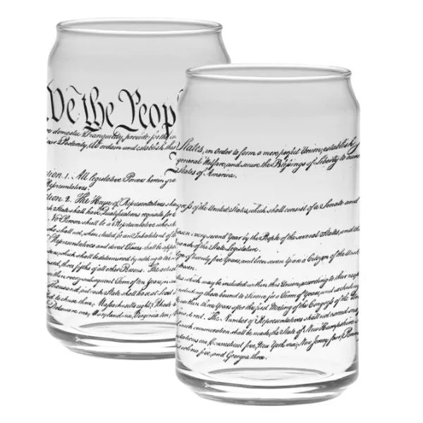 US Constitution Tall Glassware