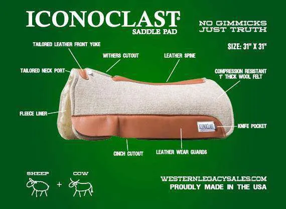 White Laredo Iconoclast Saddle Pad