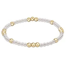 Worthy Pattern 3mm Bead Bracelet - Pearl